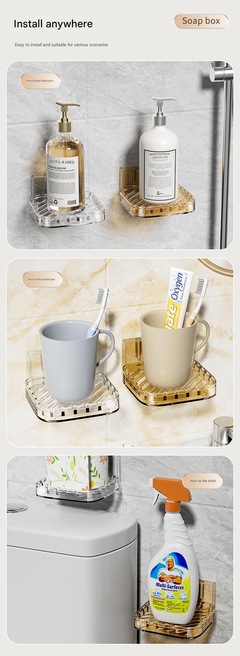 Easy to clean soap dish in bathroom
