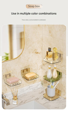 Multiple colour options of wall-mounted soap holder