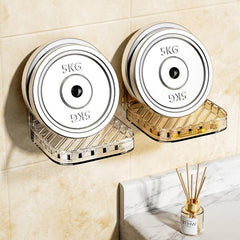 Close-up of large capacity soap holder in use