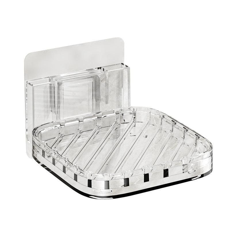 Amber coloured soap holder with soap bar