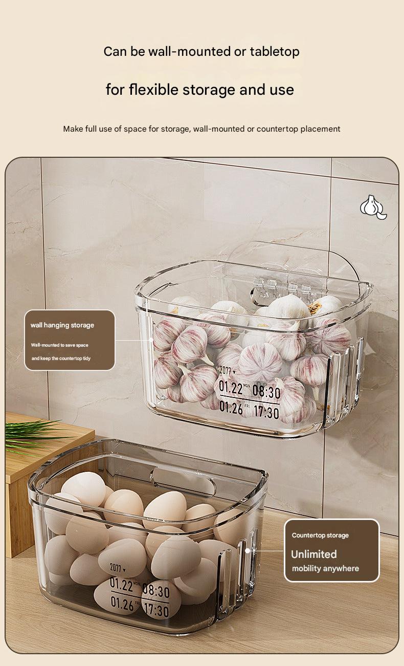 Installation of a wall-mounted spice rack without drilling