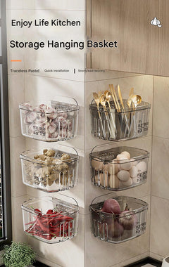 Wall-mounted spice rack showcasing essential spices