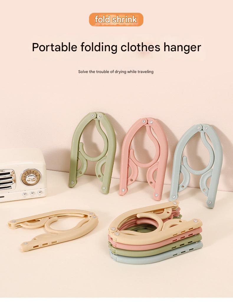 Innovative folding hanger displayed on a rack