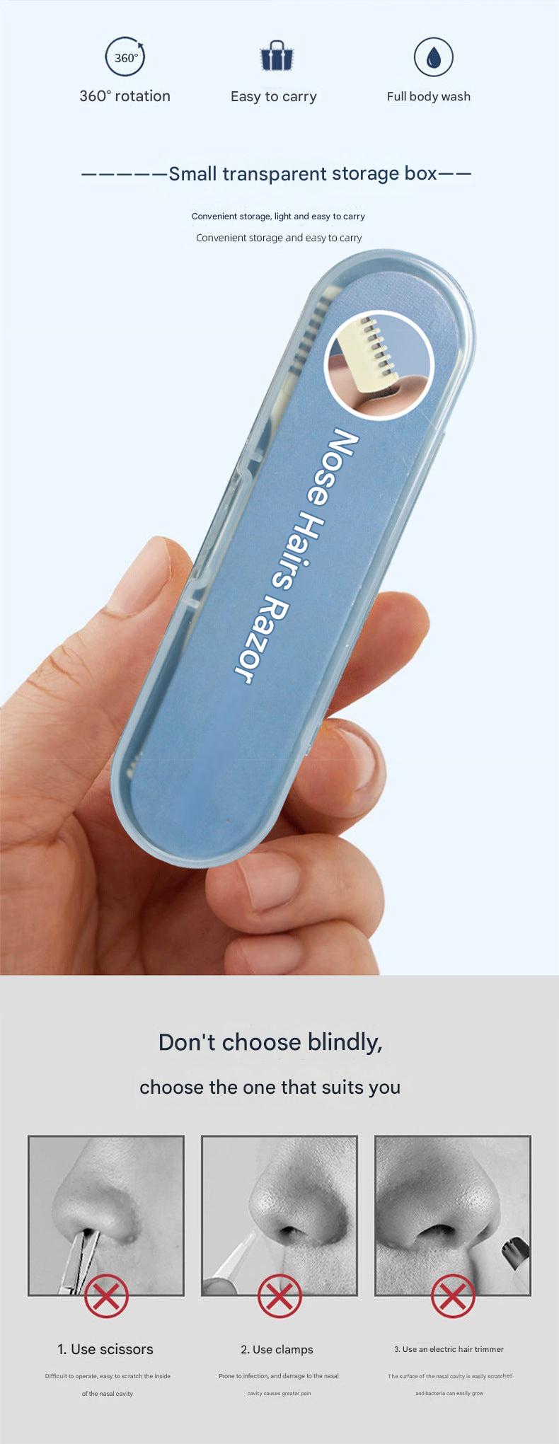 Compact Manual Nose Hair Trimmer close-up