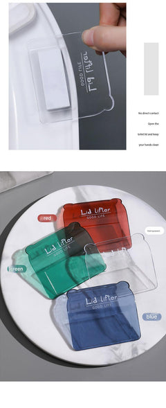 Toilet Lid Lifter in Transparent Blue
