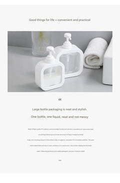 Modern aesthetic of pump bottles