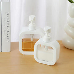 Durable plastic design of press pump bottles