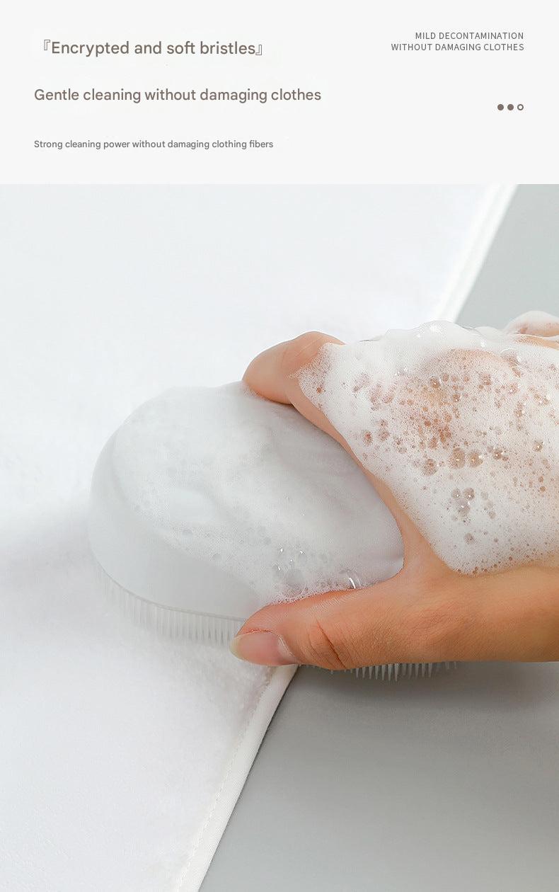 White brush for delicate laundry cleaning