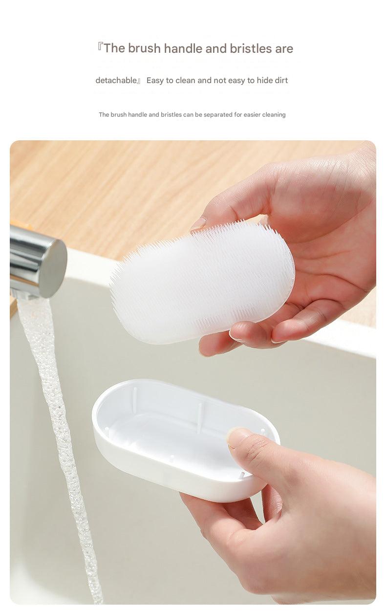 Compact and ergonomic laundry brush design