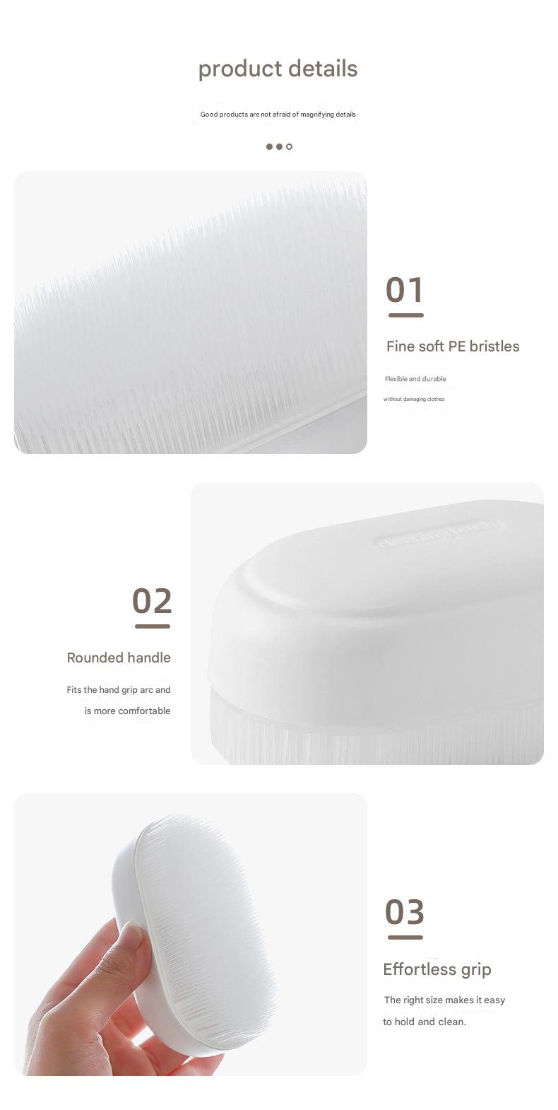 Brush for gentle fabric cleaning