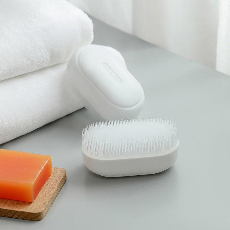 Compact and ergonomic laundry brush design