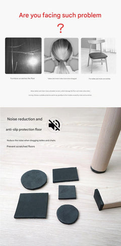 Premium chair leg protector pad on hardwood floor