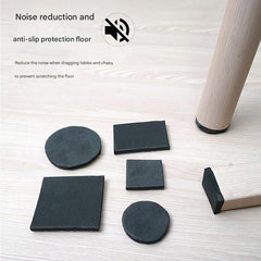 Anti-slip chair leg protectors displayed on furniture