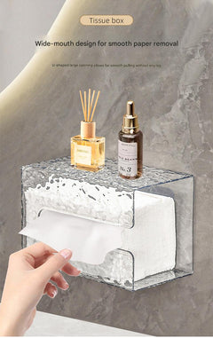 transparent tissue box combining functionality and style