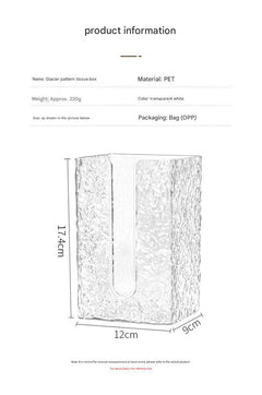 elegant plastic tissue box mounted