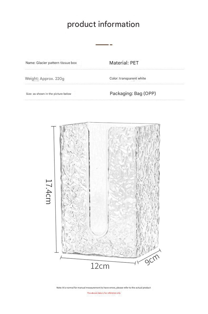 elegant plastic tissue box mounted