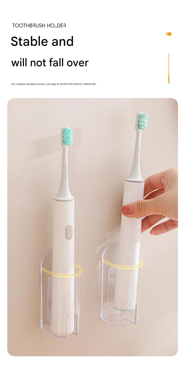 Transparent toothbrush holder for bathroom
