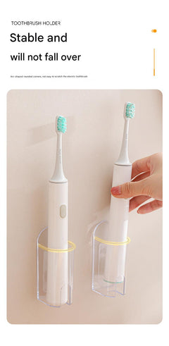 Transparent toothbrush holder for bathroom