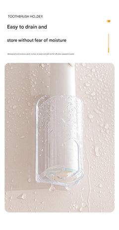 Close-up of durable plastic toothbrush holder