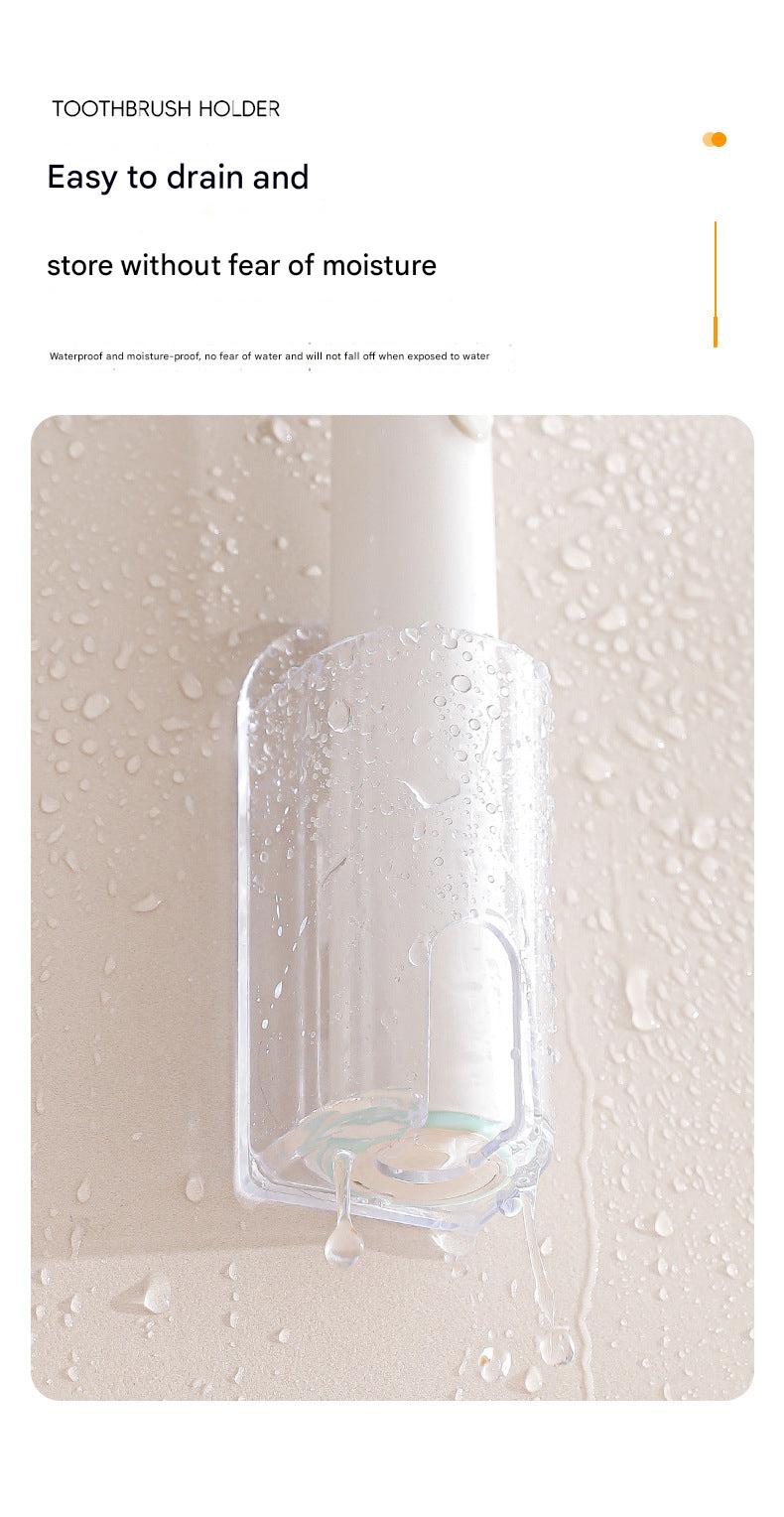 Close-up of durable plastic toothbrush holder