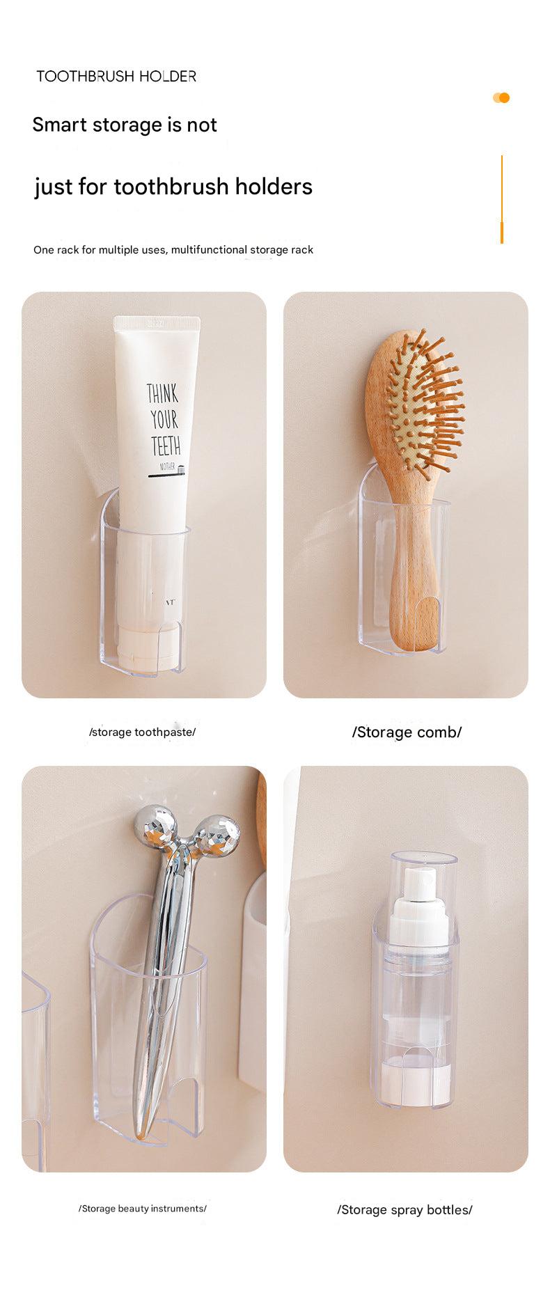Easy install toothbrush storage system