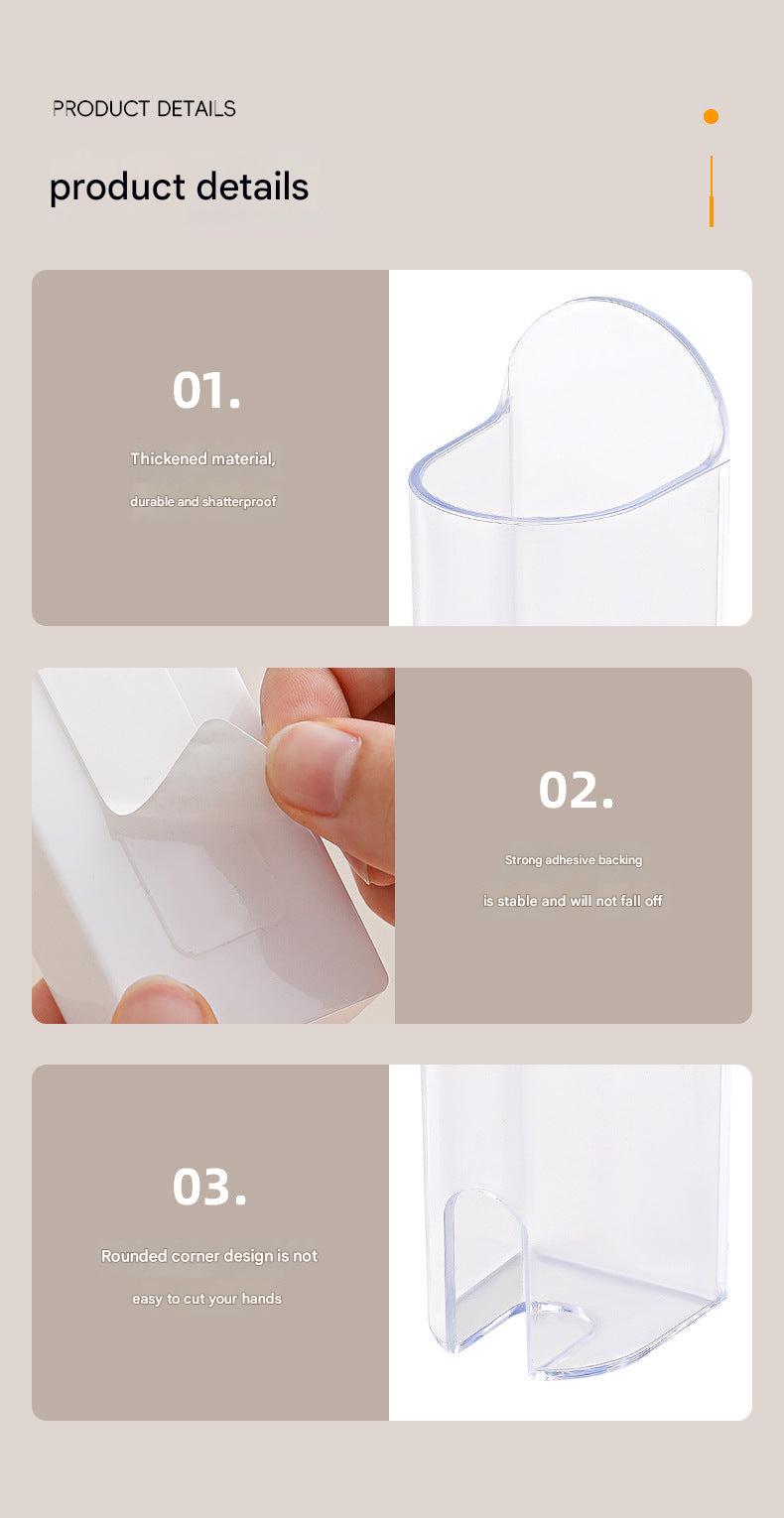 Wall-mounted toothbrush holder in white