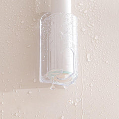 Transparent toothbrush holder for bathroom