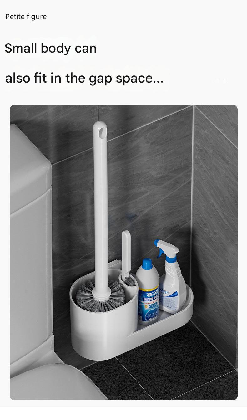 Non-Scratch Toilet Brush Set with Base Image 1