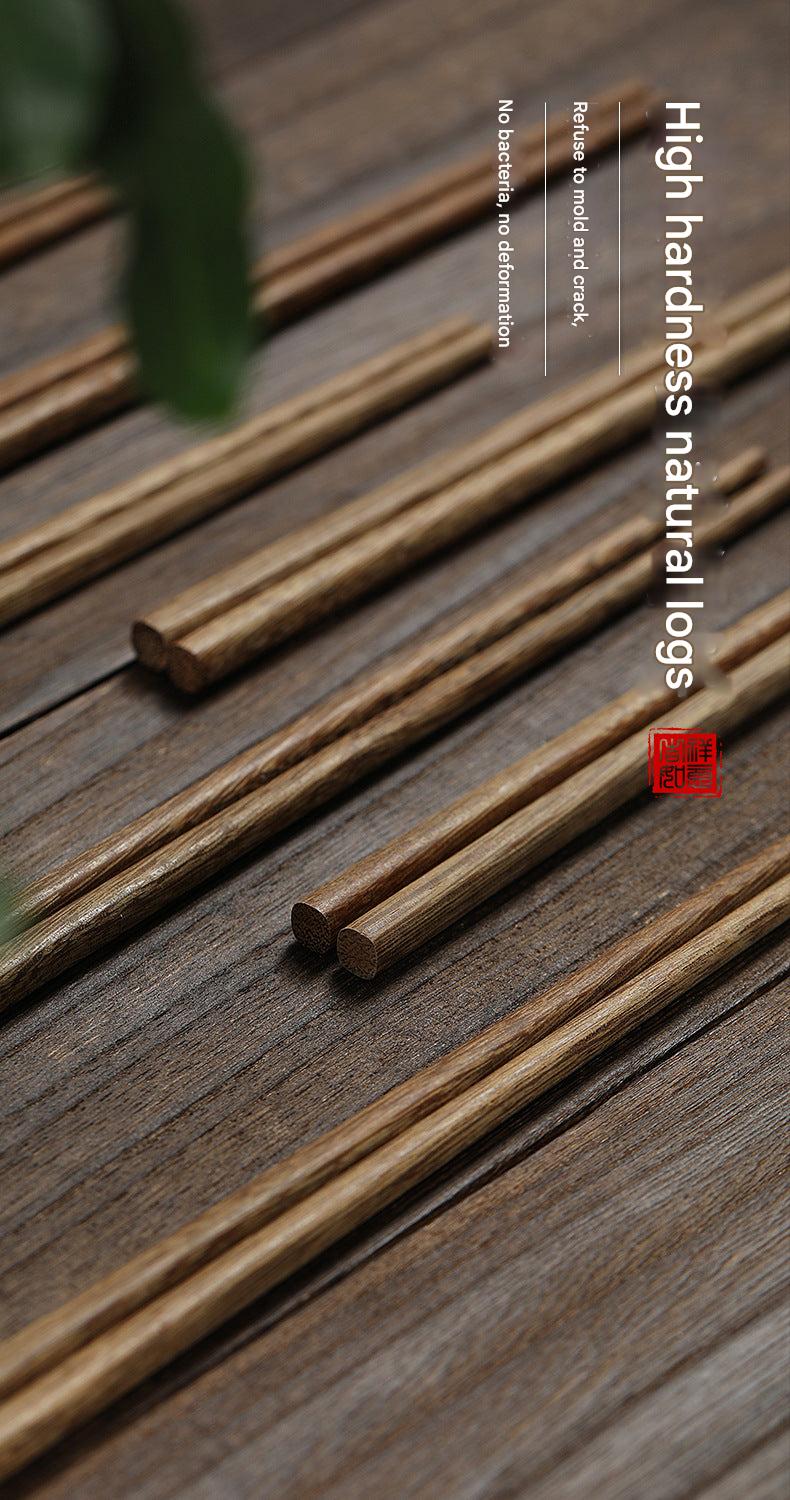 natural wooden chopsticks on a table setting
