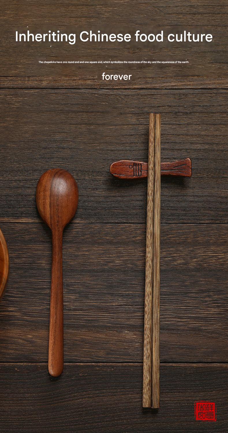 heat resistant wooden chopsticks under sunlight