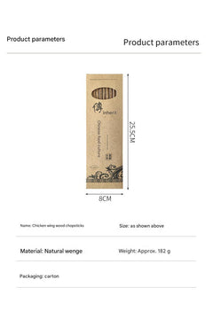 comfortable grip of wooden chopsticks