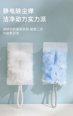 close-up of static dusting duster's fiber material