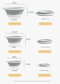 Basin shown in use for washing dishes outdoors