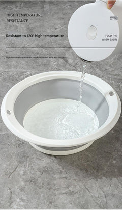 Easy-to-use portable wash basin for camping