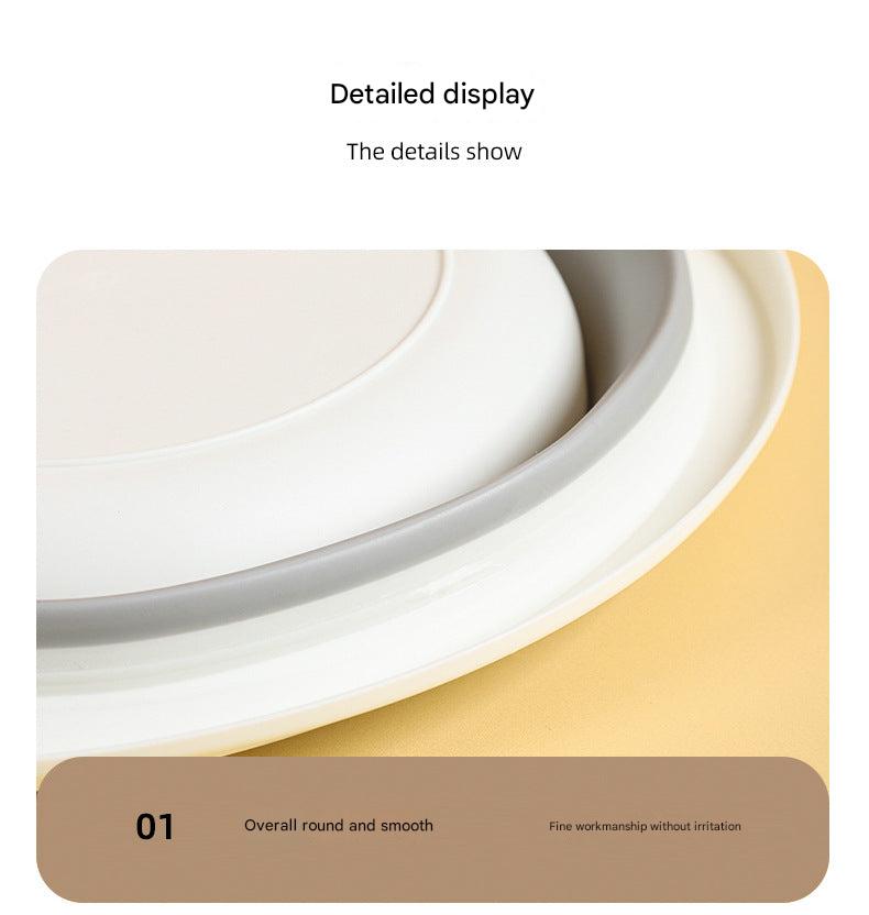 Durable silicone basin shown in outdoor setting