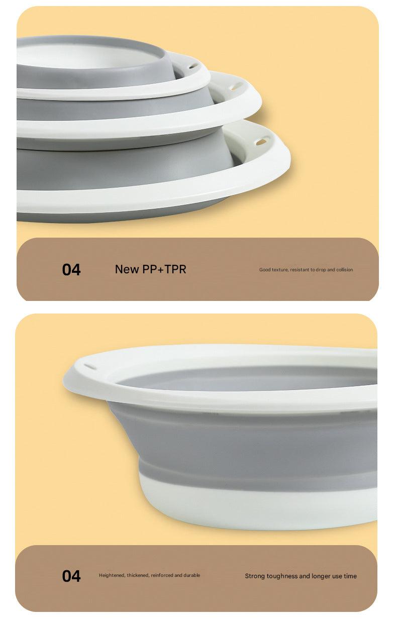 Easy-to-use portable wash basin for camping