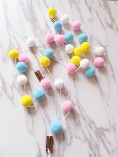 colourful macaron themed soft ball string decor image 1
