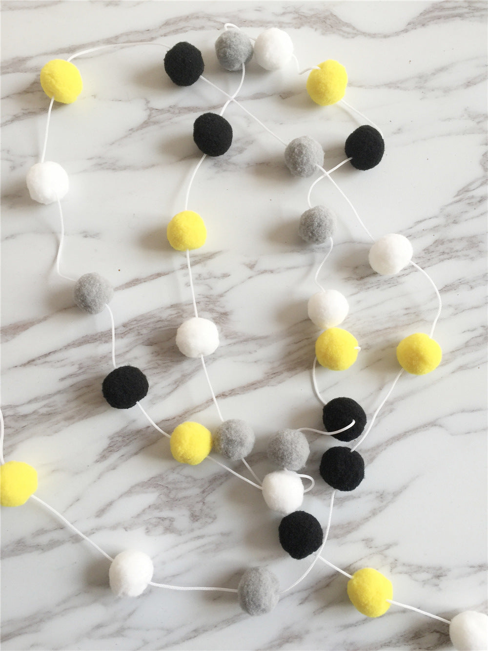 colourful macaron themed soft ball string decor image 1