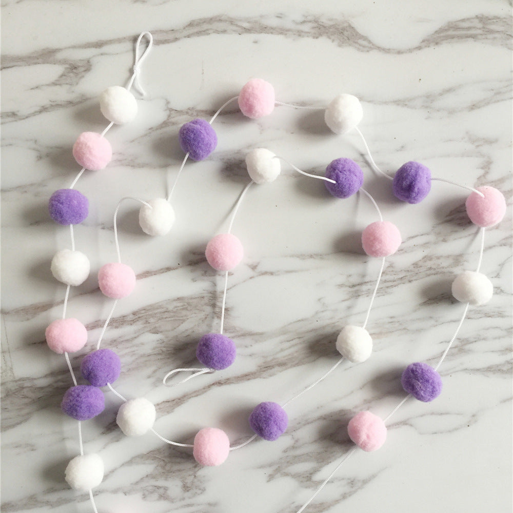vibrant macaron ball strings for children's room image 2