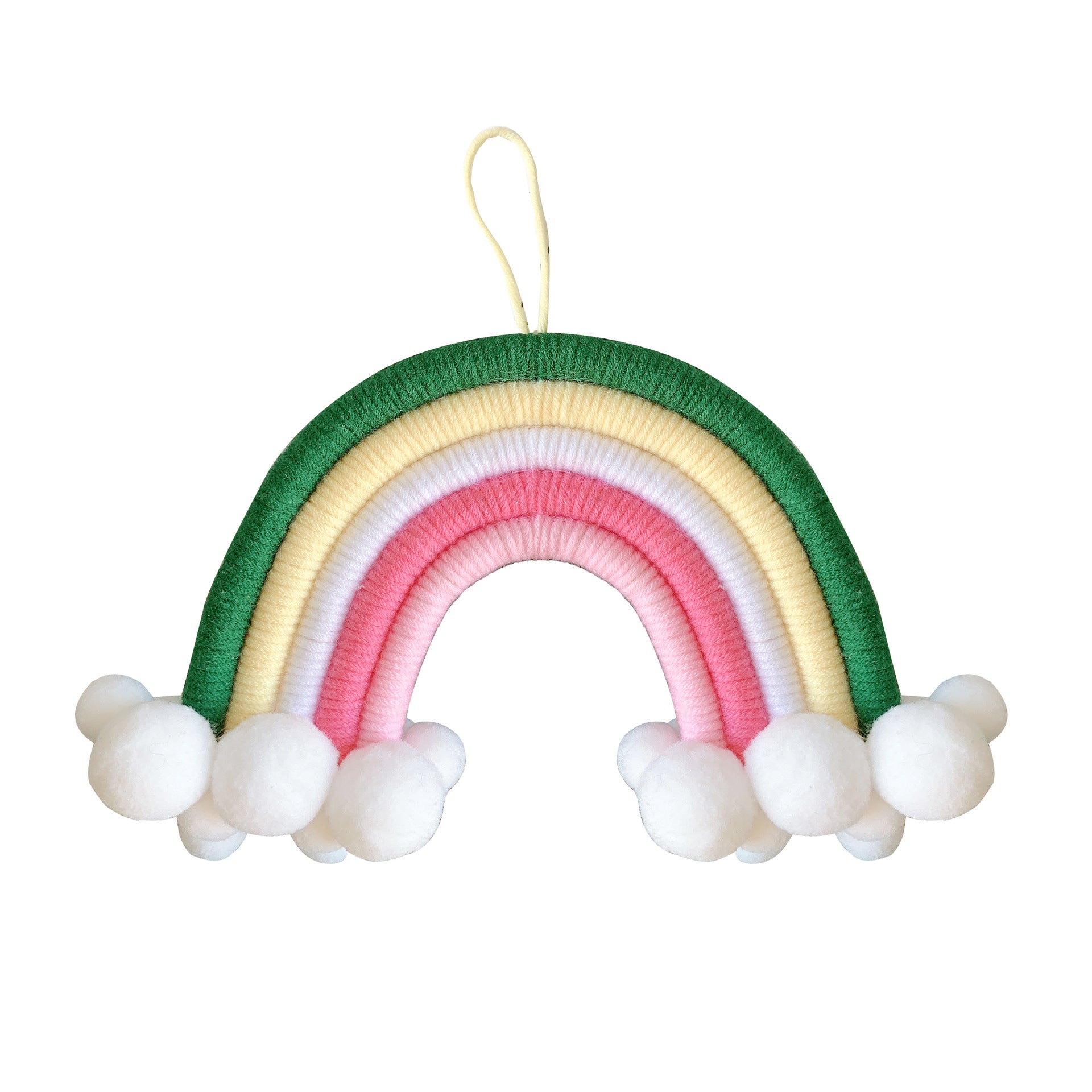 Cheerful nursery wall decor featuring rainbows