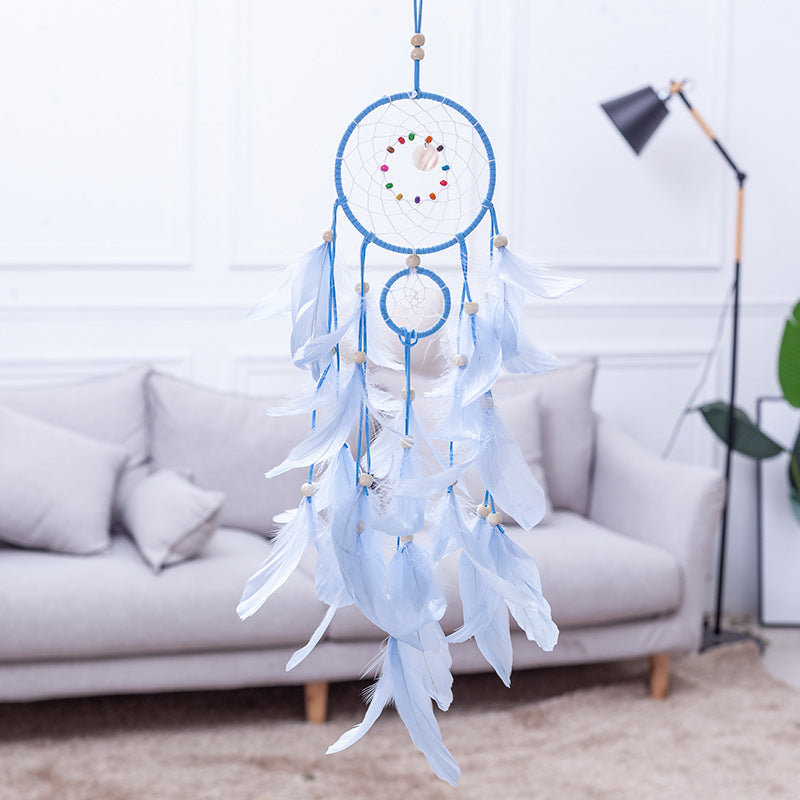 Artisan crafted wind chime displayed indoors
