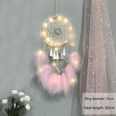 Whimsical Dream Catcher Hanging in Bedroom - Image 2