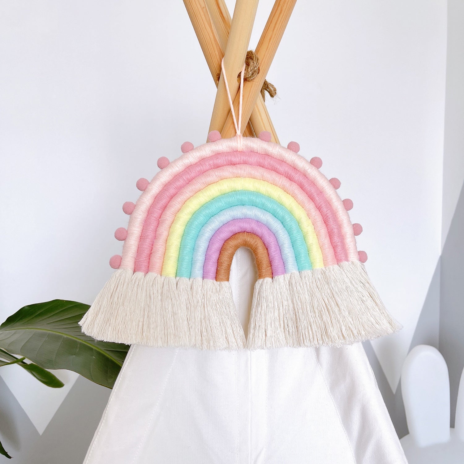 Nordic style rainbow wall hanging image 2