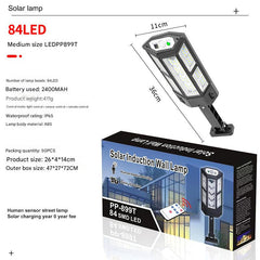 LED light illuminating garden area