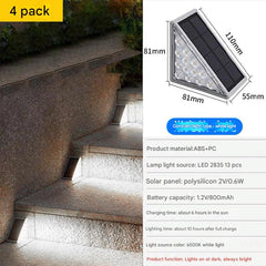 solar outdoor step lights in garden view 1