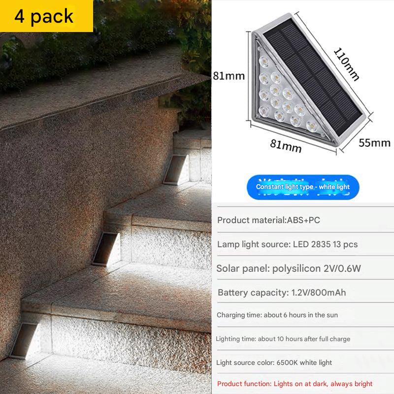 solar outdoor step lights in garden view 1