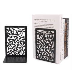 Decorative metal bookends with non-slip base