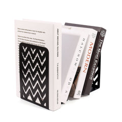 Decorative metal bookends with non-slip base