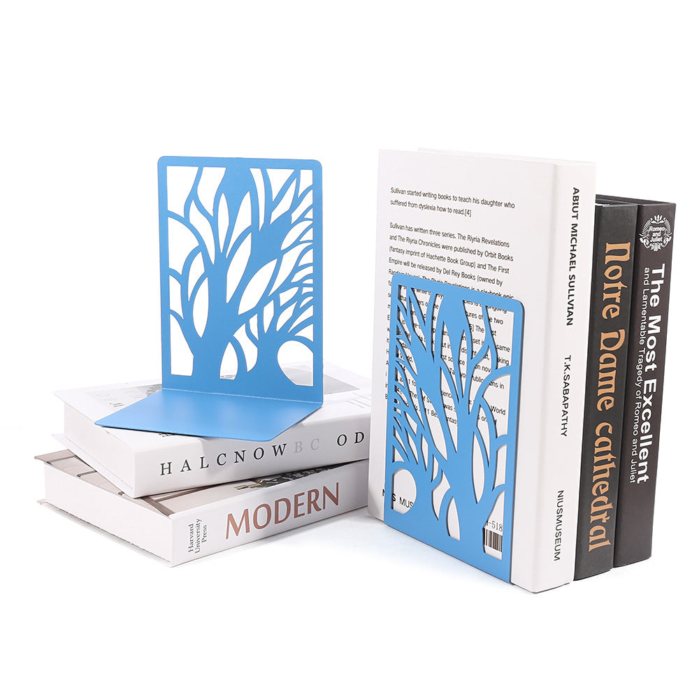 Unique home decor bookends enhancing bookshelf