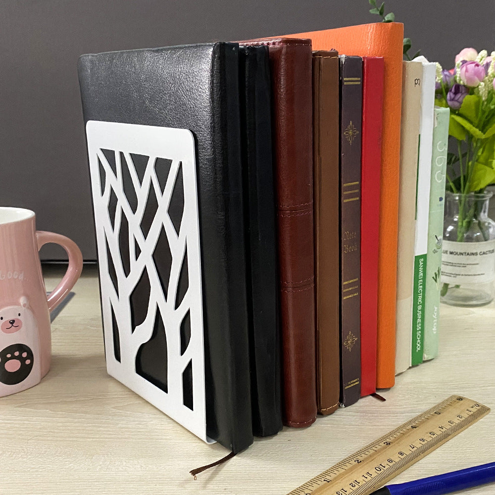 Bookends holding books securely in a chic arrangement